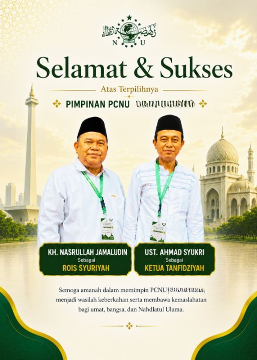 PCNU  Pengurus Cabang Kabupaten Aceh Jaya Rois Syuriyah KH Nasrullah Jamaludin dan Ketua Tanfidziyah Ust Ahmad Syukri