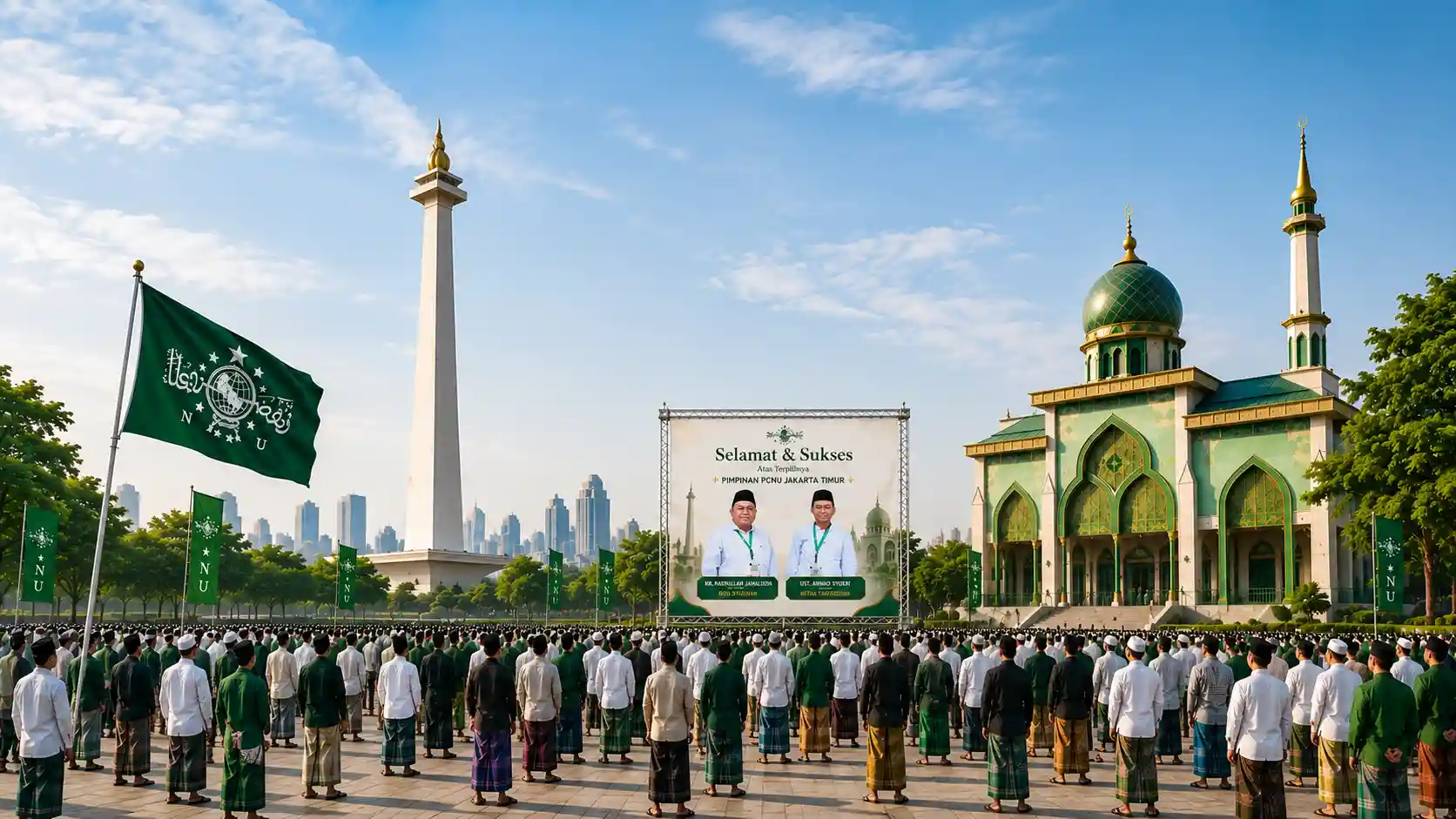Kebersamaan pengurus dan warga PCNU Pengurus Cabang Kabupaten Aceh Jaya